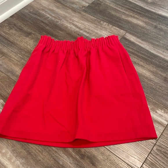 J. Crew Mercantile Cherry Red Sidewalk Skirt size 0 NEW - Picture 3 of 6